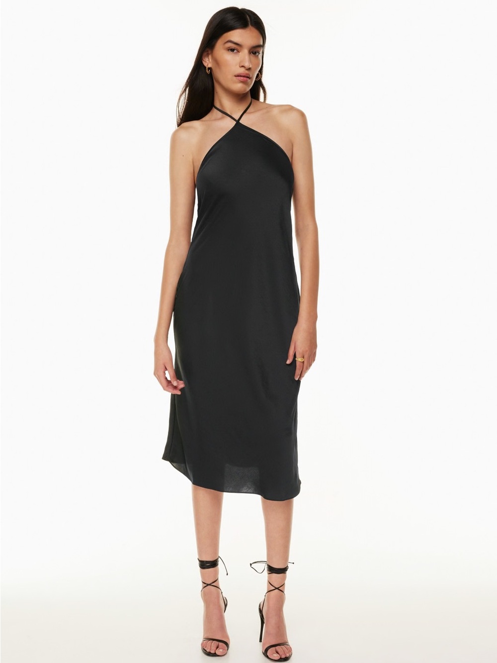 Wilfred Black Halter-Neck Maxi Dress small